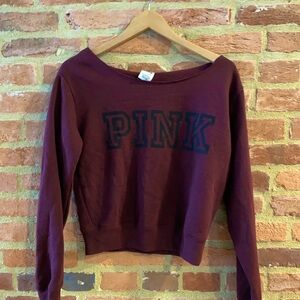 PINK Maroon Crop Sweater ♥️💜